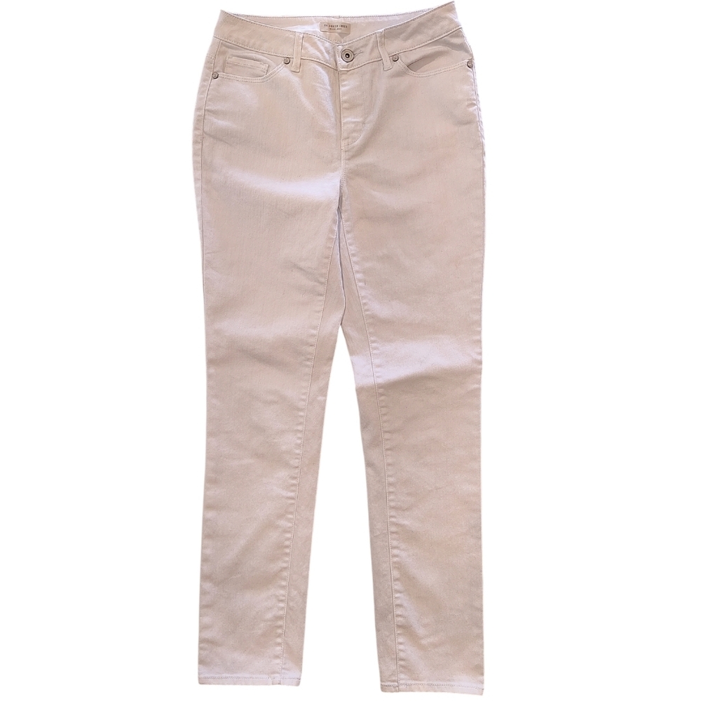 COLDWATER CREEK White Denim Slim Leg Mid-Rise Ankle Jeans Size 4 29x30